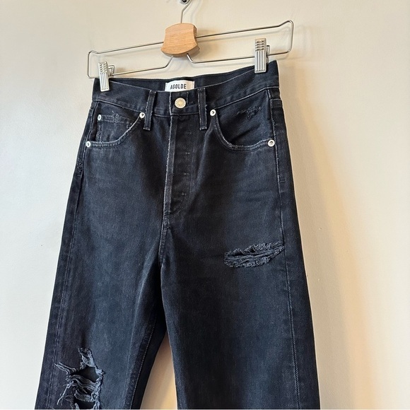 AGOLDE-High Rise 90’s Fit Distressed Jeans (Size:22) - Picture 7 of 13